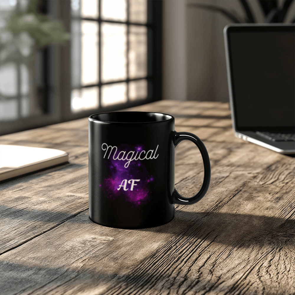 Magical Manifester - Magical AF - Black Ceramic Mug
