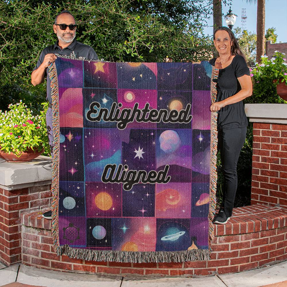 Enlightened and Aligned - Woven Blanket