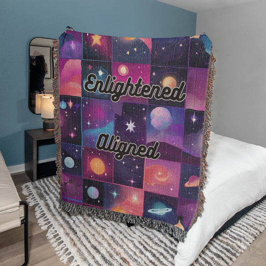 Enlightened and Aligned - Woven Blanket